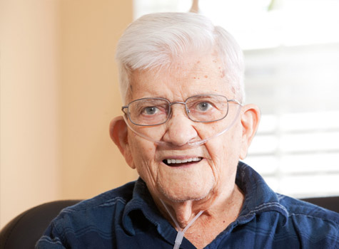 An older man with COPD.