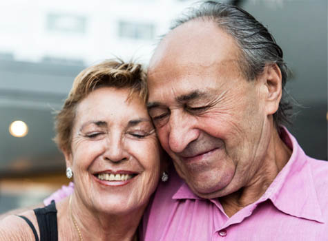 A vibrant older couple managing diabetes.